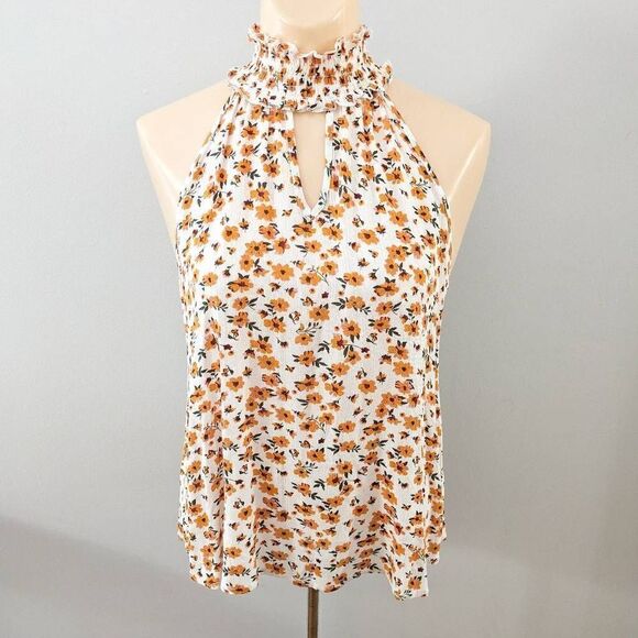 Francesca's Brinn Floral Keyhole Tank Top NWT - Picture 6 of 8